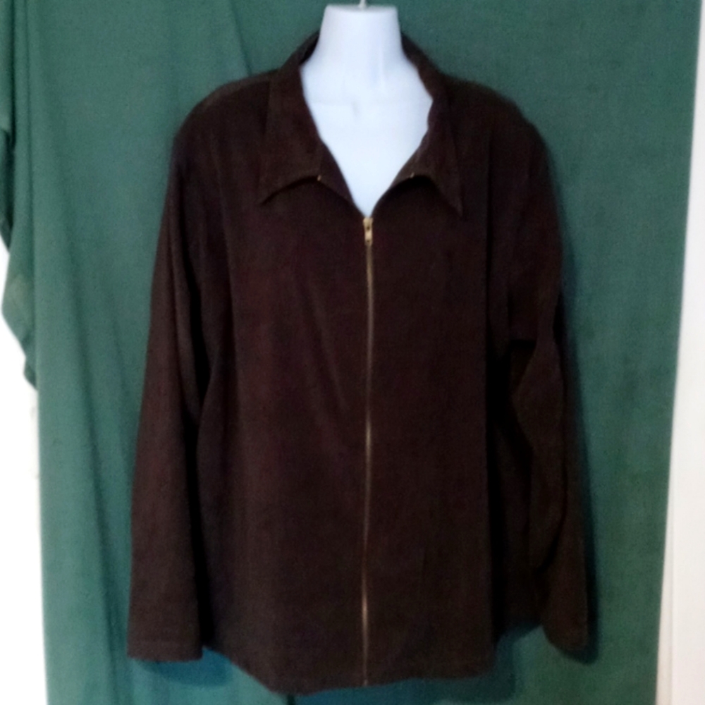 Nouveau Mode Plus Zip Front Jacket Sz 2X